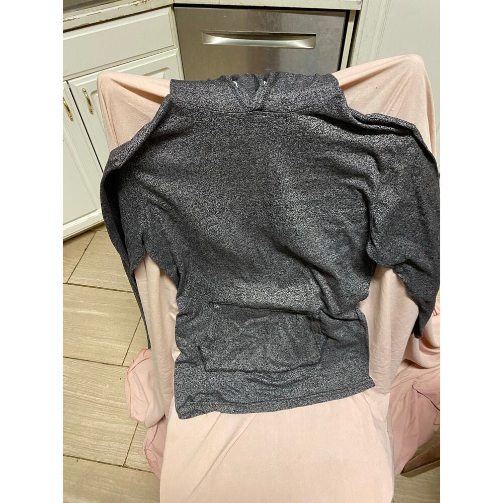 Gray Straight Faded Lite Pull-Over Hoodie Size Large